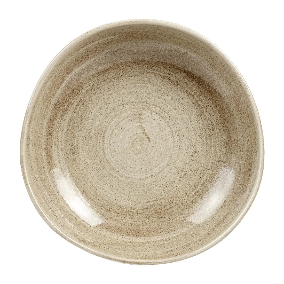 Churchill Stonecast Patina Antique Organic Round Bowls Taupe 253mm - Image 2