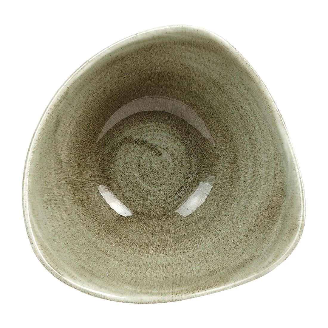 Churchill Stonecast Patina Antique Triangle Bowls Green 153mm - Image 2