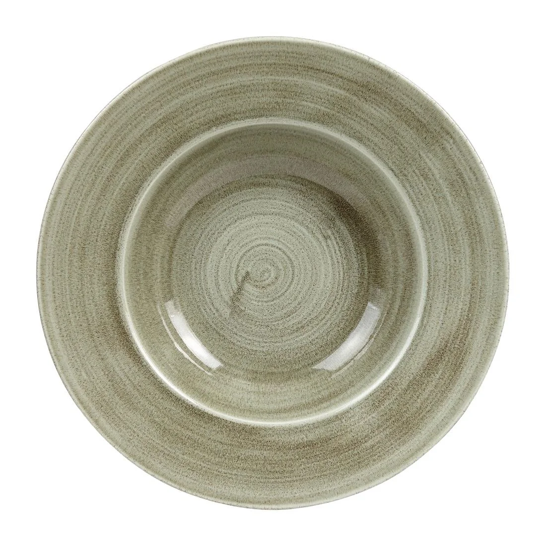 Churchill Stonecast Patina Antique Wide Rim Bowls Green 280mm - Image 2