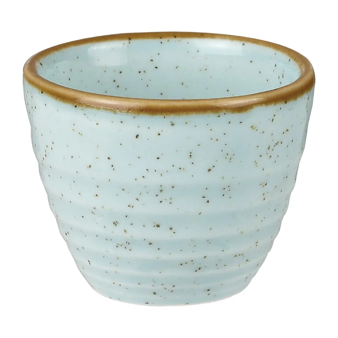 Churchill Stonecast Round Dip Pots Duck Egg Ripple 57mm