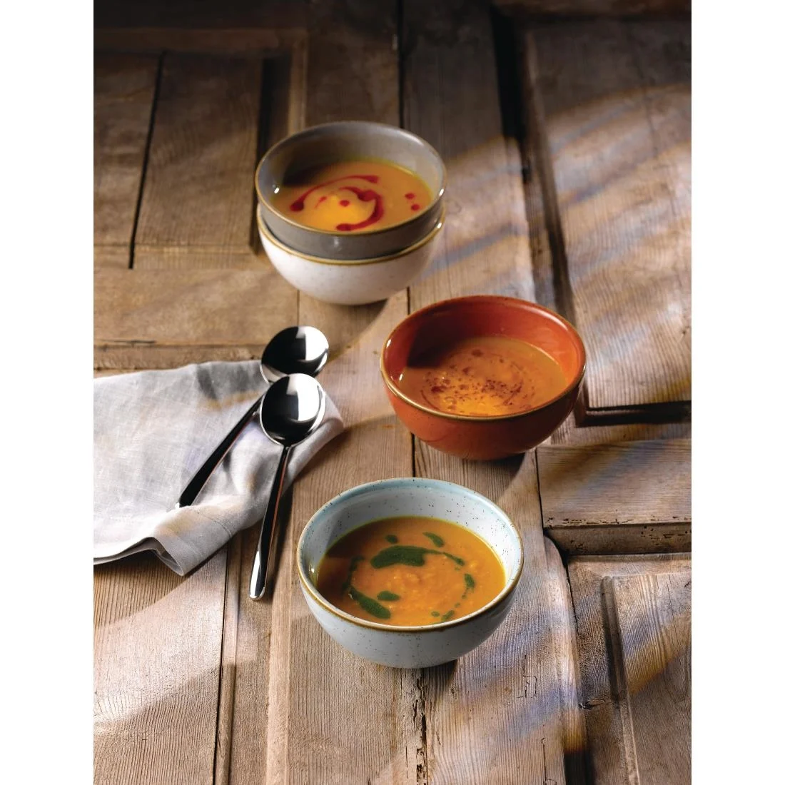 Churchill Stonecast Spiced Orange Soup Bowls 132mm