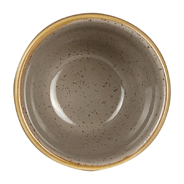 Churchill Stonecast Round Dip Pots Peppercorn Grey Ripple 57ml