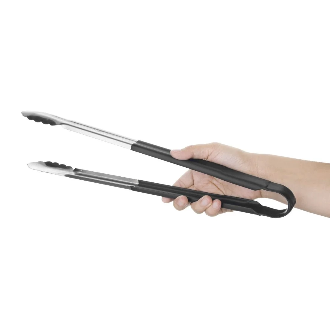 Hygiplas Colour Coded Serving Tong Black 405mm - Image 2