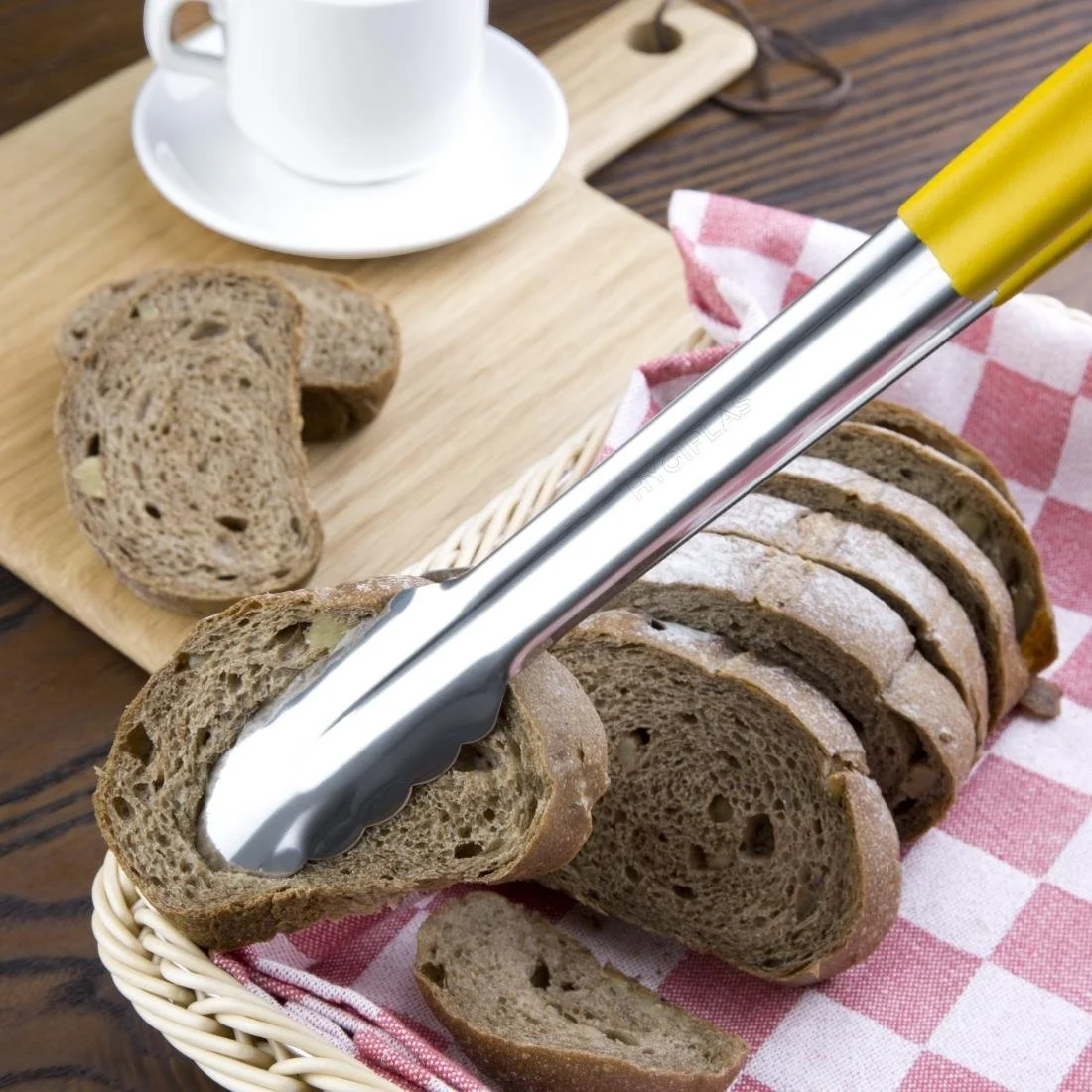 Hygiplas Colour Coded Serving Tong Yellow 405mm - Image 5