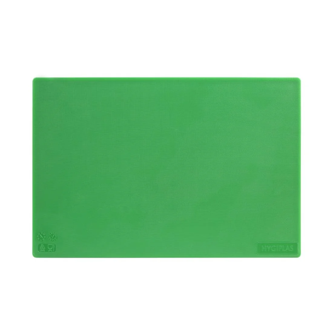 Hygiplas Low Density Antibacterial Chopping Board Green 450x300x10mm - Image 2