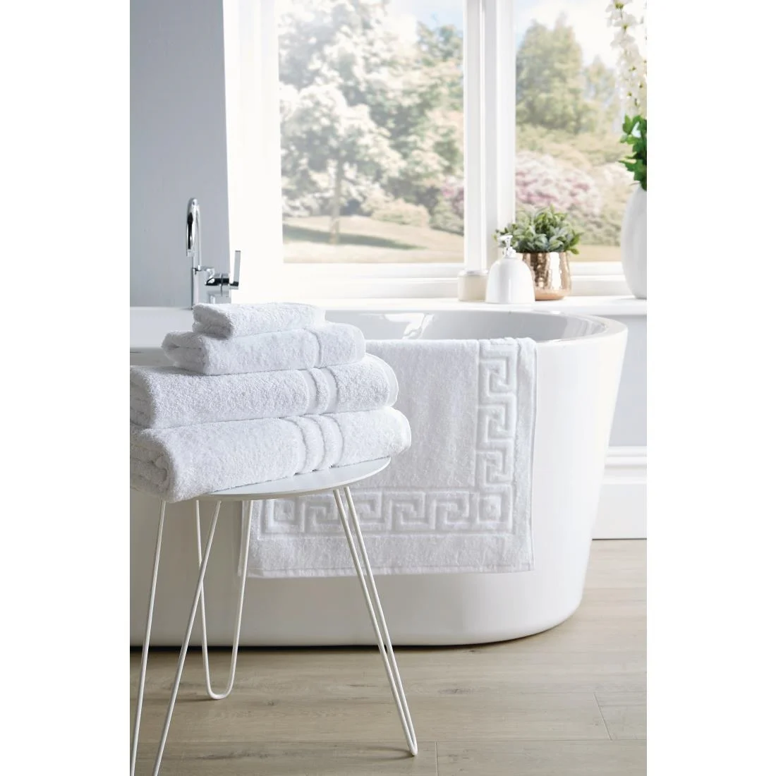 Eco Towel White Face Cloth 30x30cm (10 Pack) - Image 2