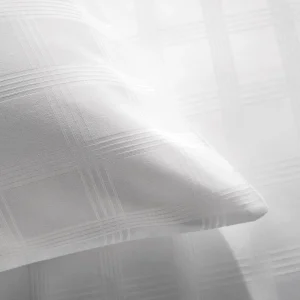 Comfort Vercelli Checked Pillowcase White