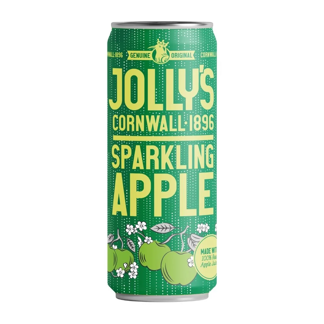 Jolly's Cornish Sparkling Apple Juice Cans 250ml (24 Pack)