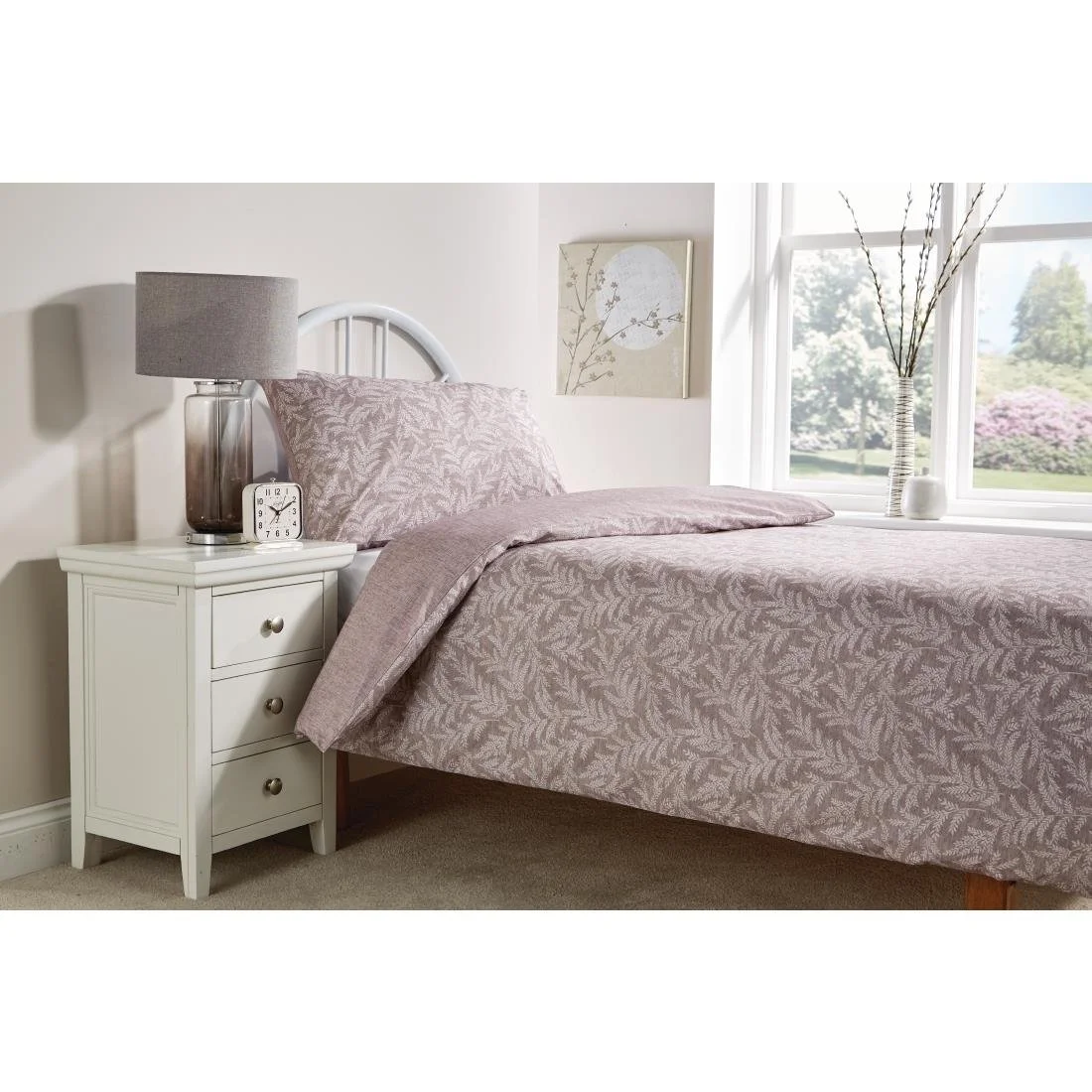 Mitre Essentials Fiorella Pillowcase Taupe - Image 2