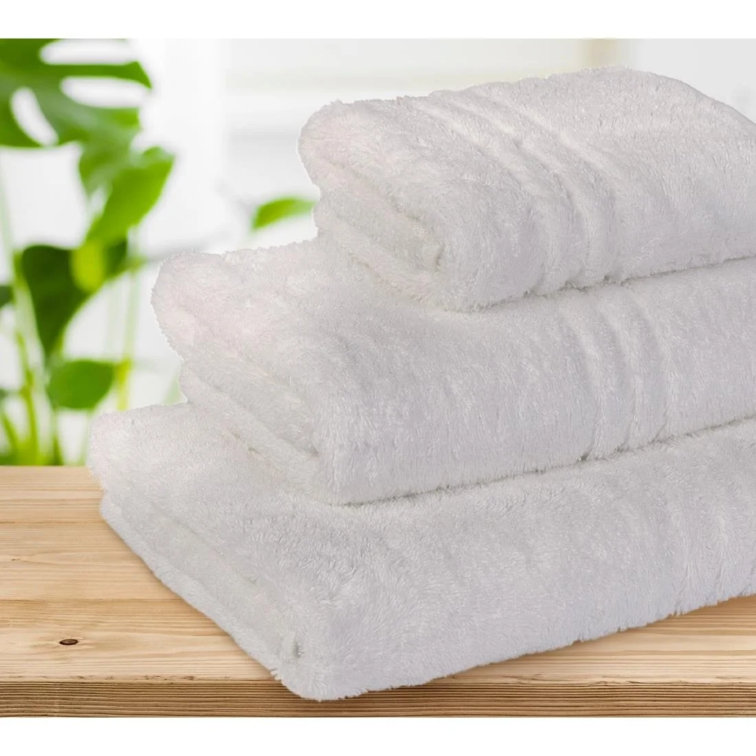 EcoKnit Bath Towel White, 650gsm - Image 3