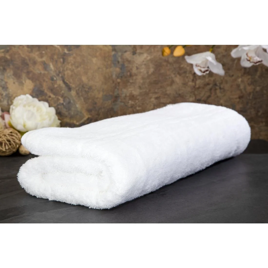 EcoKnit Bath Sheet White, 600gsm - Image 2