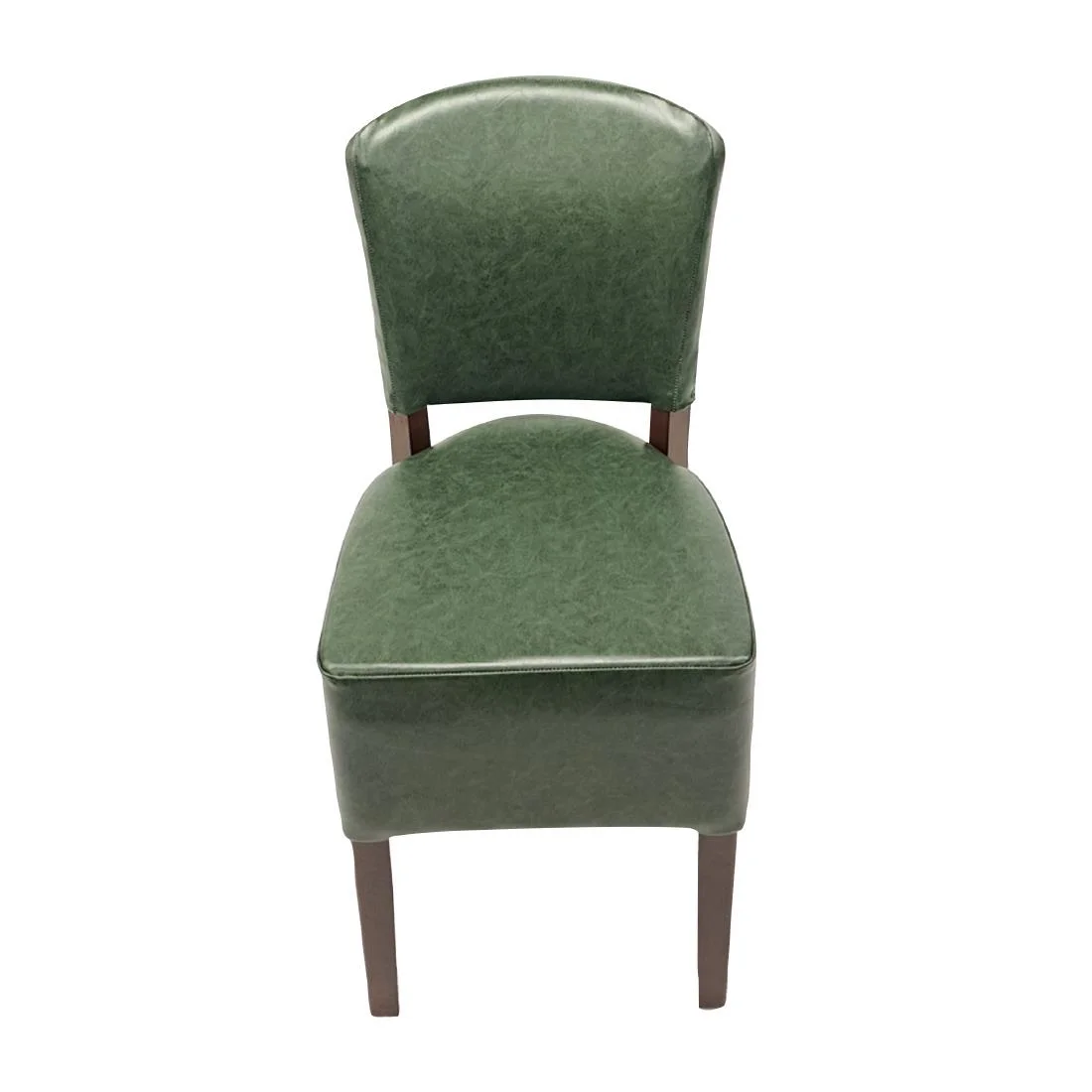 Hanoi Dining Chair In Dark Walnut with Bison Vinyl Cedar (Pack of 2) - Image 2