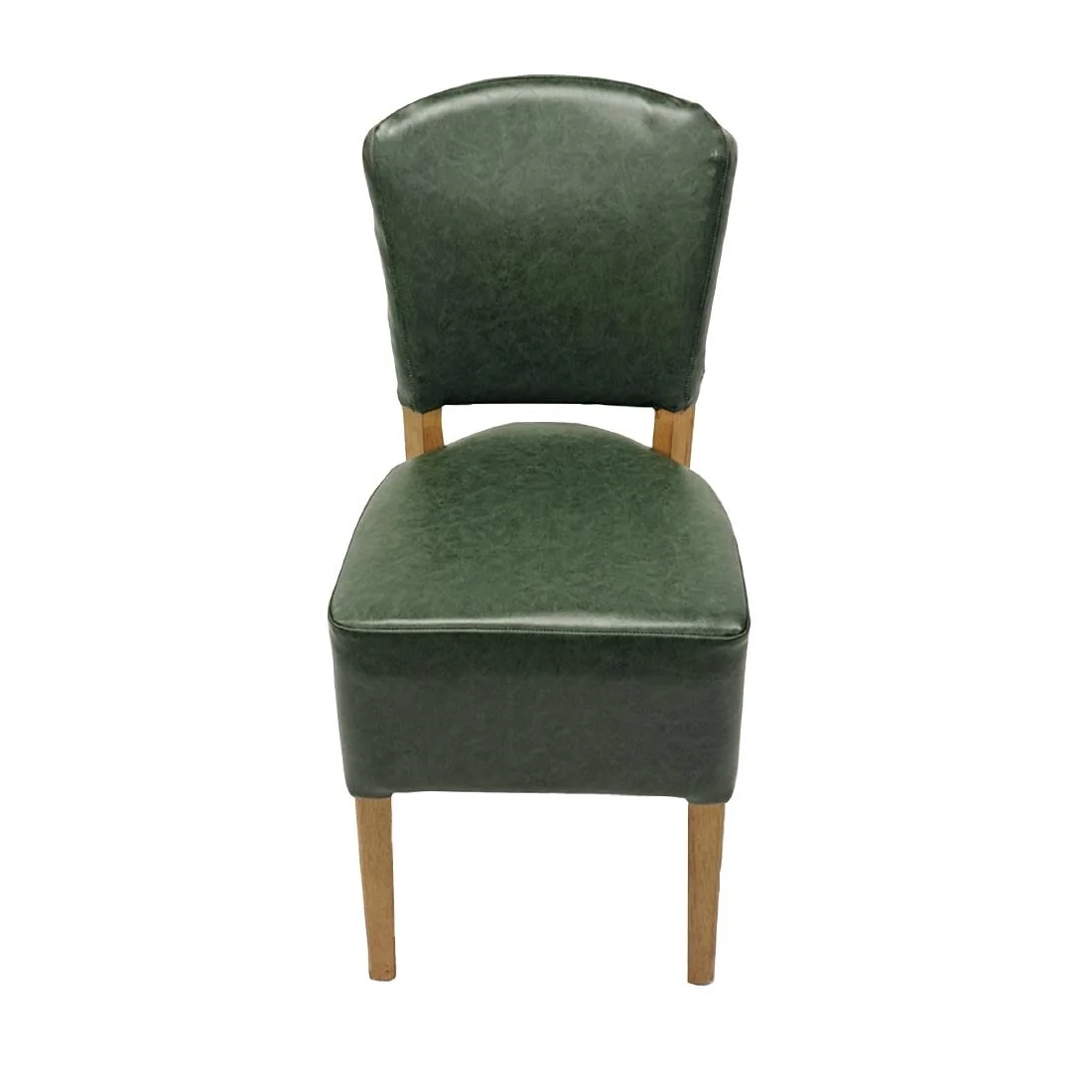 Hanoi Dining Chair In Weathered Oak with Bison Vinyl Cedar (Pack of 2) - Image 3