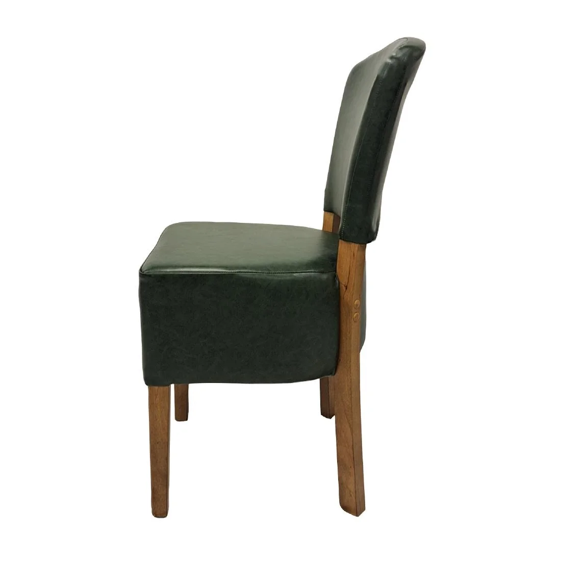 Hanoi Dining Chair In Weathered Oak with Bison Vinyl Cedar (Pack of 2) - Image 4