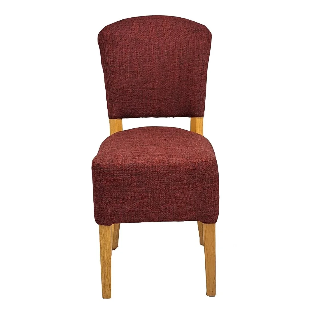 Hanoi Dining Chair In Soft Oak with Shetland Scarlet Seatpad (Pack of 2) - Image 2