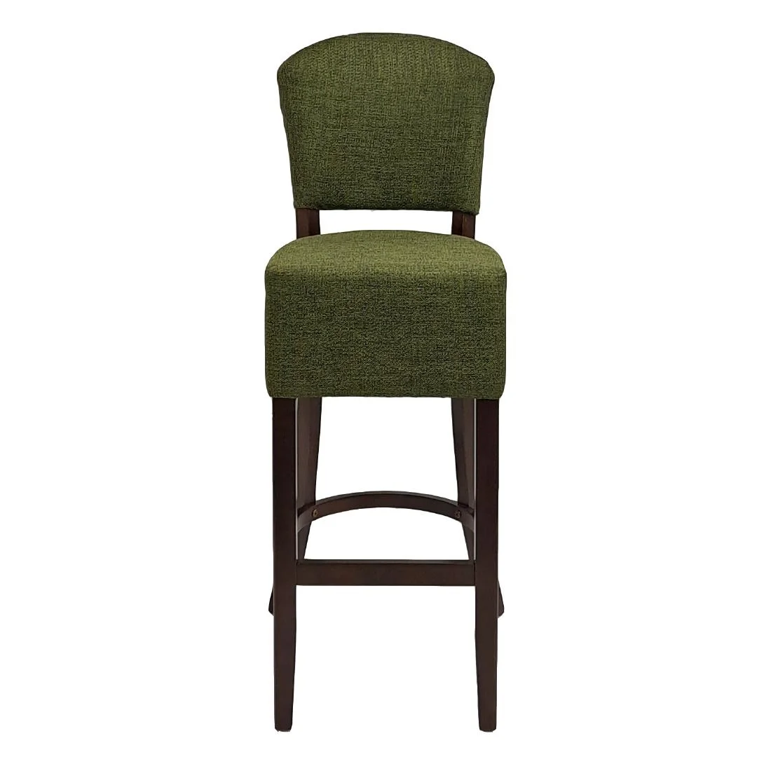Hanoi Bar Chair in Dark Walnut with Shetland Forest Seatpad - Image 2