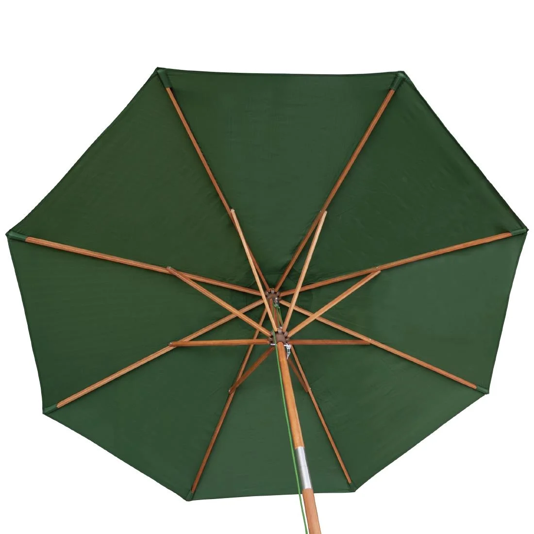 Rowlinson Willington Wooden Parasol Green 2.7m - Image 3