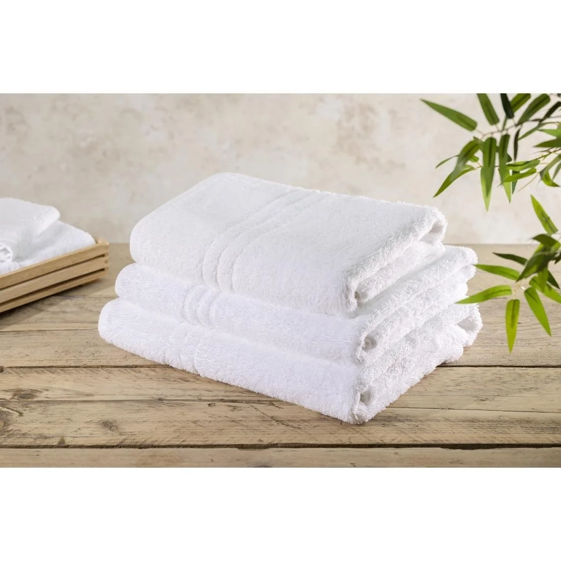 EcoKnit Bath Towel White, 600gsm - Image 3