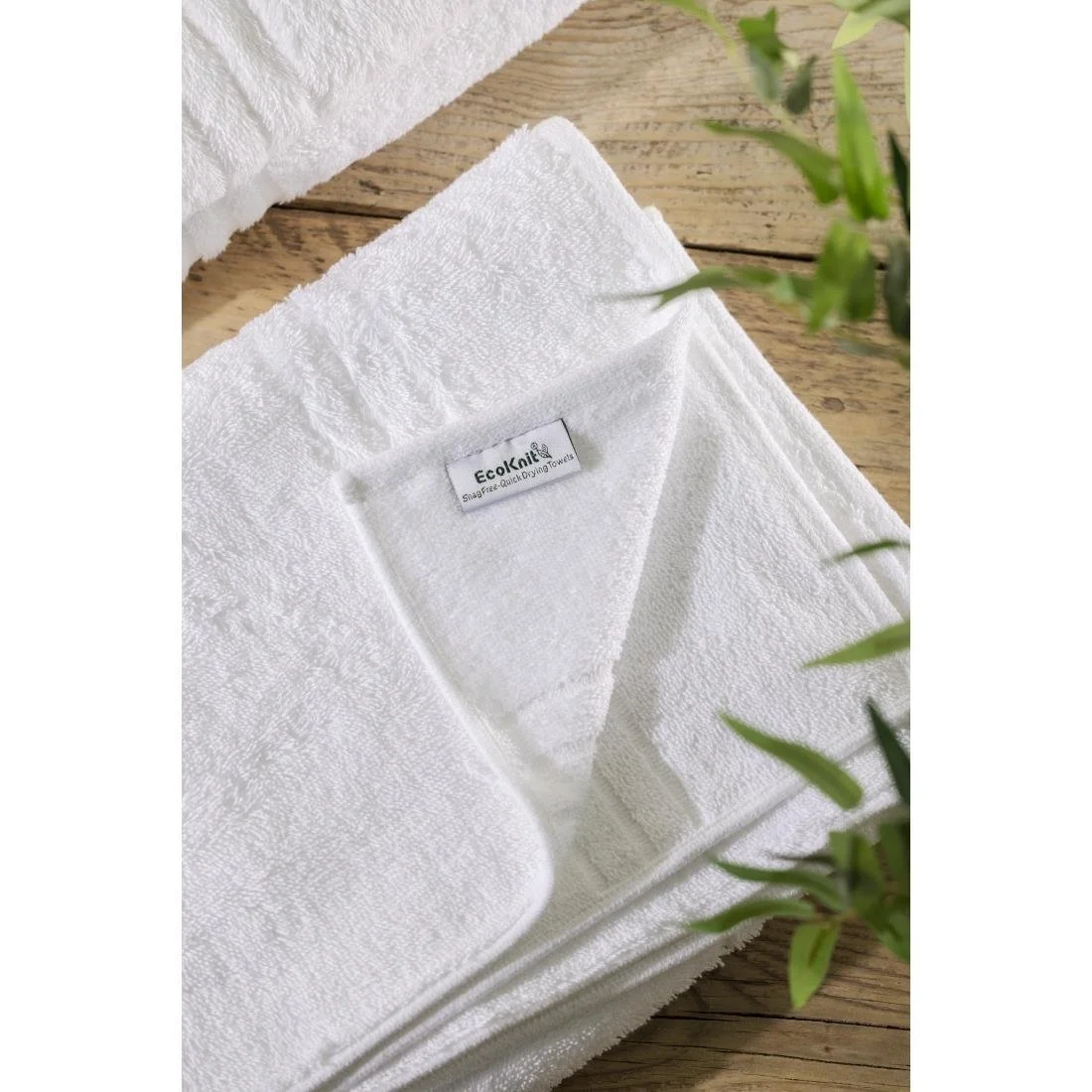 EcoKnit Bath Towel White, 600gsm - Image 5