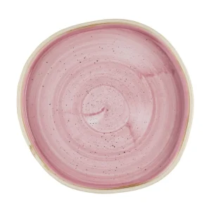 Churchill Stonecast Petal Pink Organic Walled Plates 206mm (6 Pack)