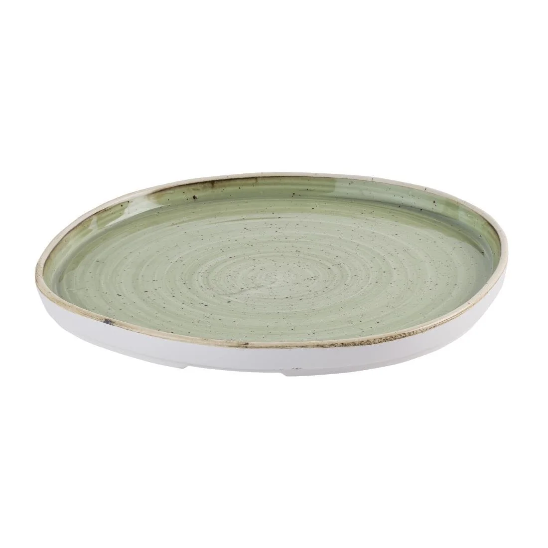 Churchill Stonecast Sage Green Organic Walled Plates 257mm (6 Pack) - Image 2