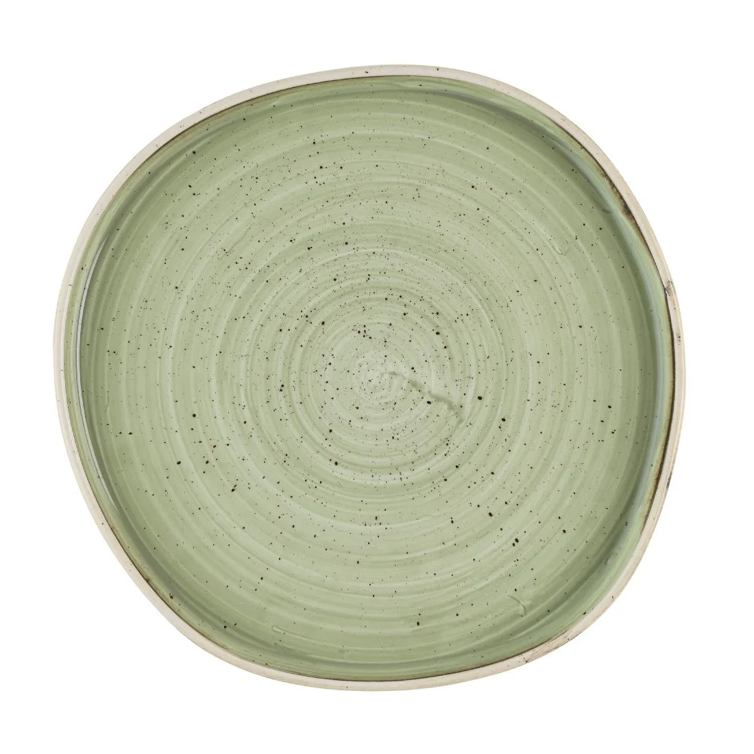 Churchill Stonecast Sage Green Organic Walled Plates 257mm (6 Pack)