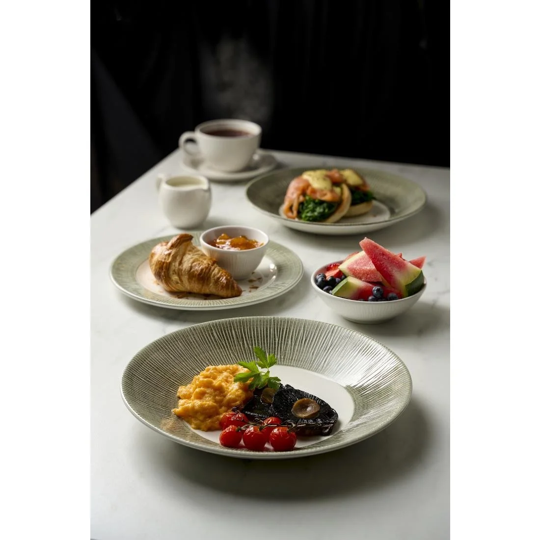 Churchill Bamboo Ceramic Spinwash Alpine Plates 167mm (12 Pack) - Image 2