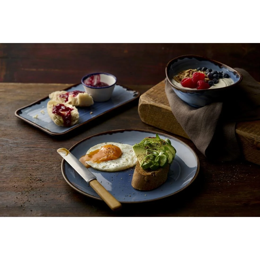 Dudson Harvest Indigo Coupe Plates 165mm (12 Pack) - Image 2