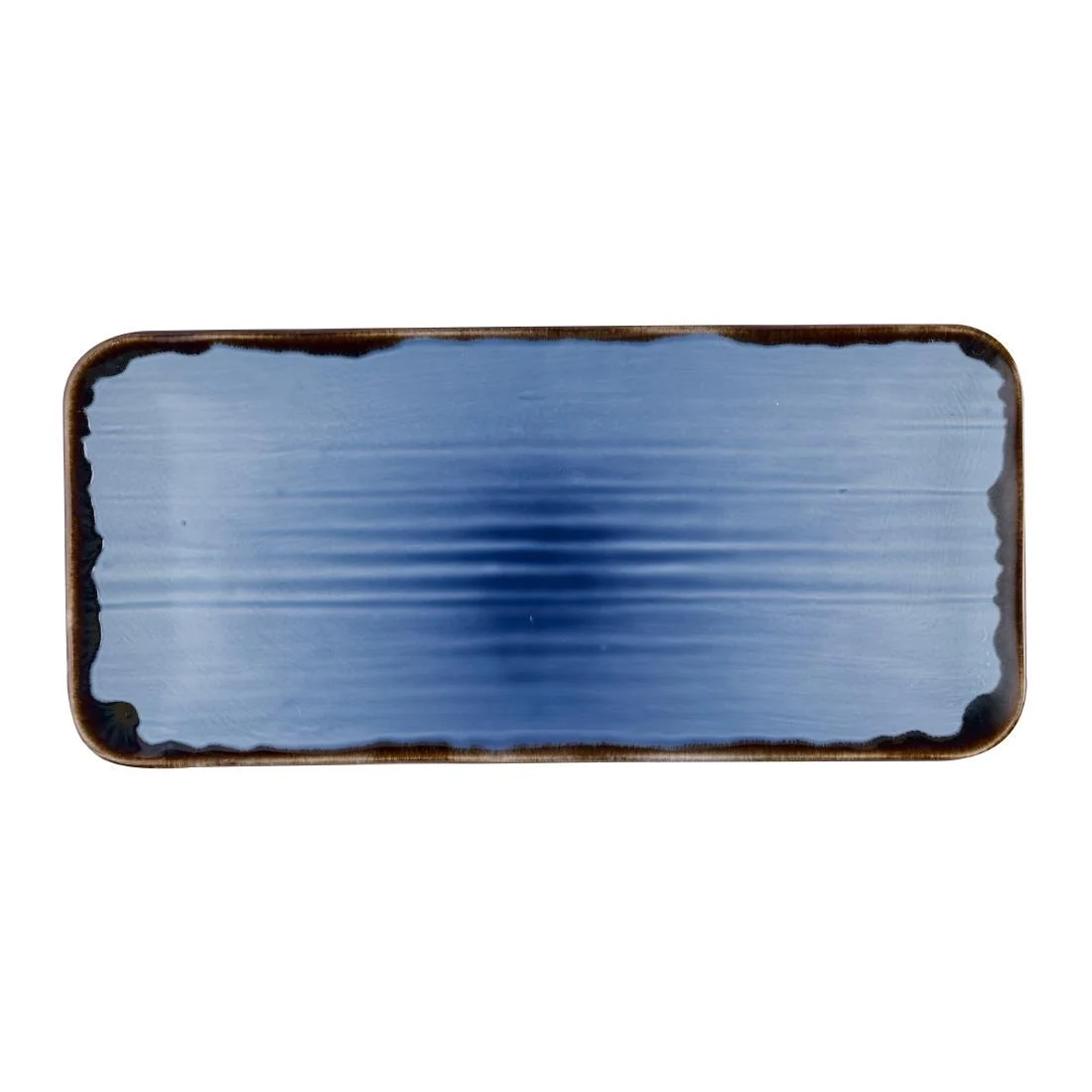 Dudson Harvest Indigo Organic Coupe Rectangle Platter 405x181mm (6 Pack)