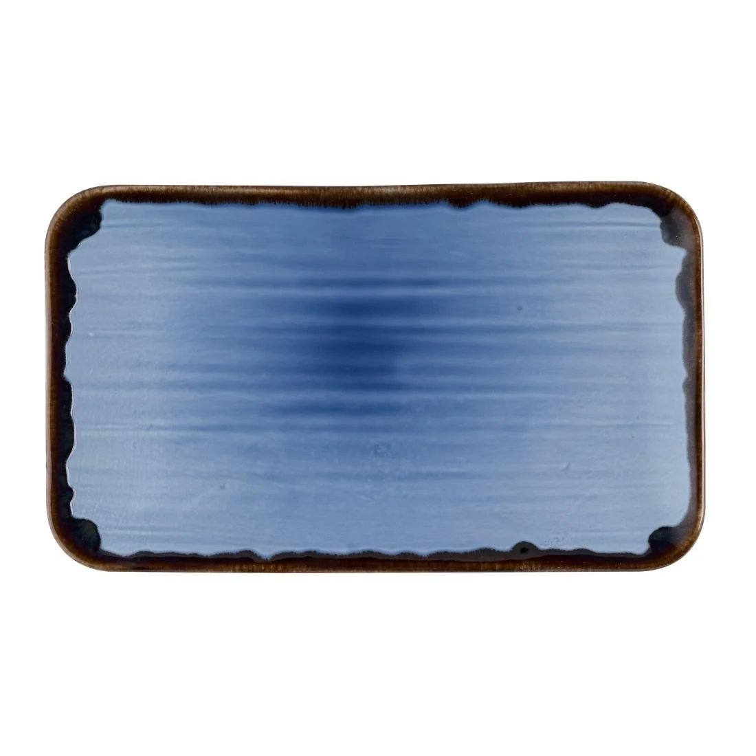 Dudson Harvest Indigo Organic Rectangle Angular Plates 106x160mm(12 Pack) - Image 1