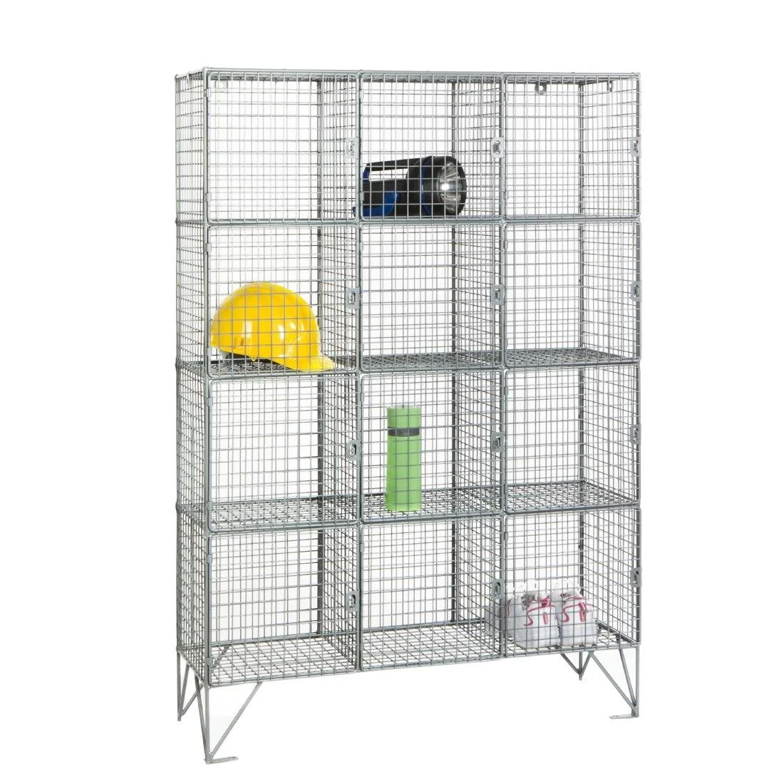 Twelve Compartment Mesh Locker