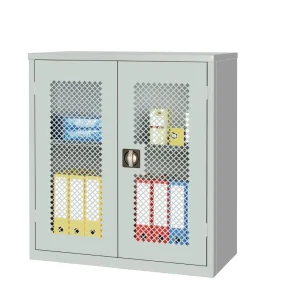Mesh-Fronted Stock Control Cupboard Grey
