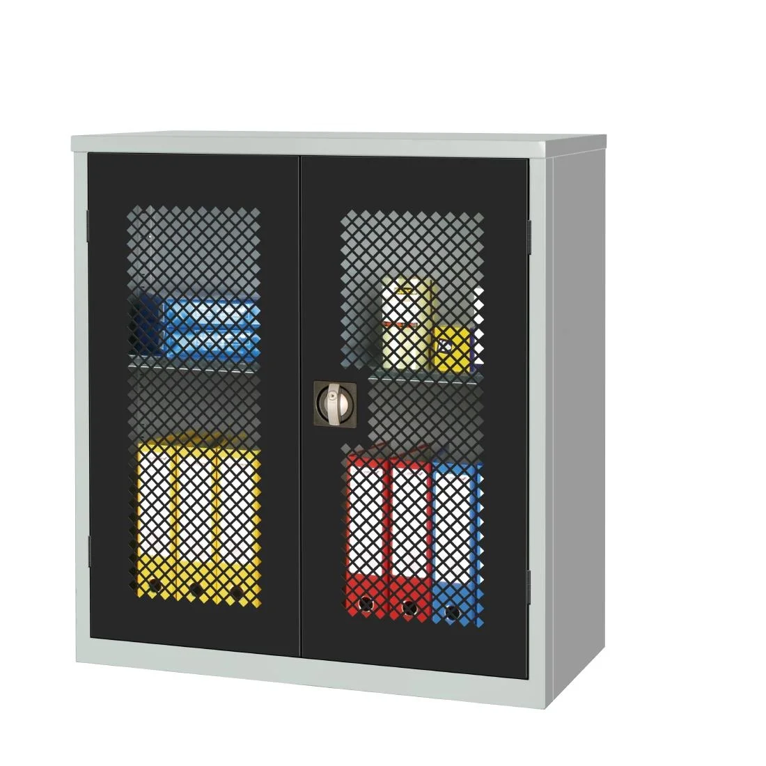 Mesh-Fronted Stock Control Cupboard Black