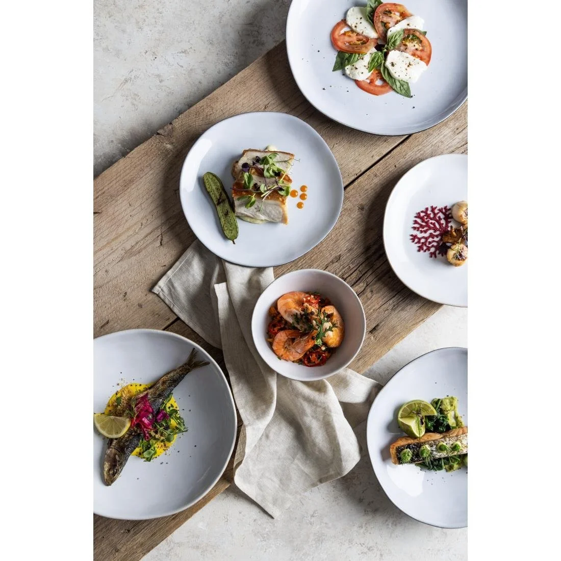 Olympia Raw Recycled Clay Coupe Plates Charcoal 220mm (6 Pack) - Image 2