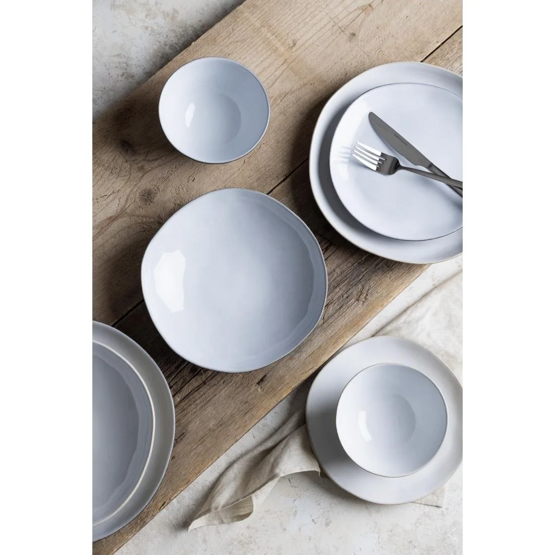 Olympia Raw Recycled Clay Coupe Bowls Charcoal 230mm (6 Pack) - Image 3