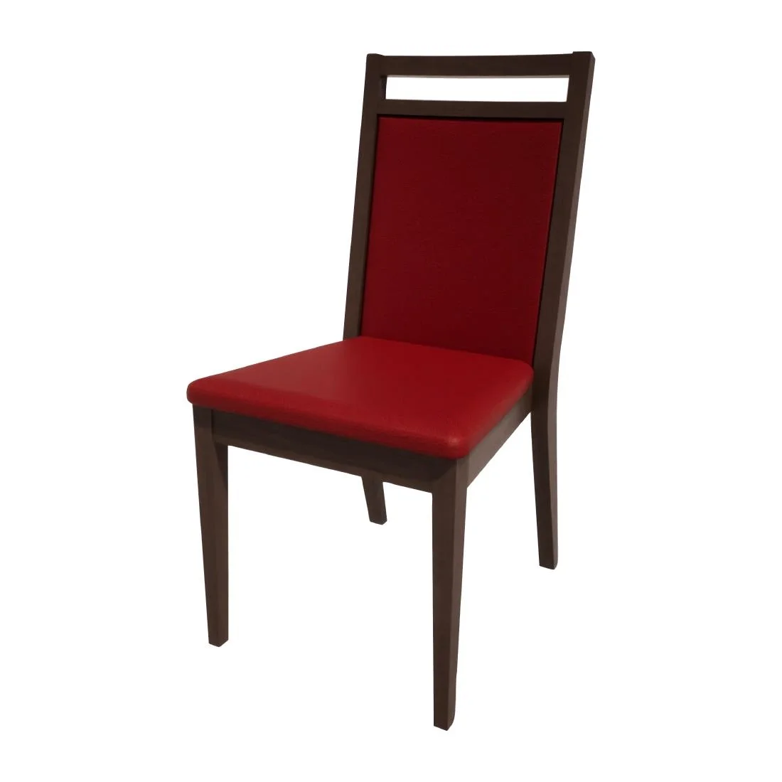 Bolero Bespoke Bia B Stacking Chair in Red/Wenge