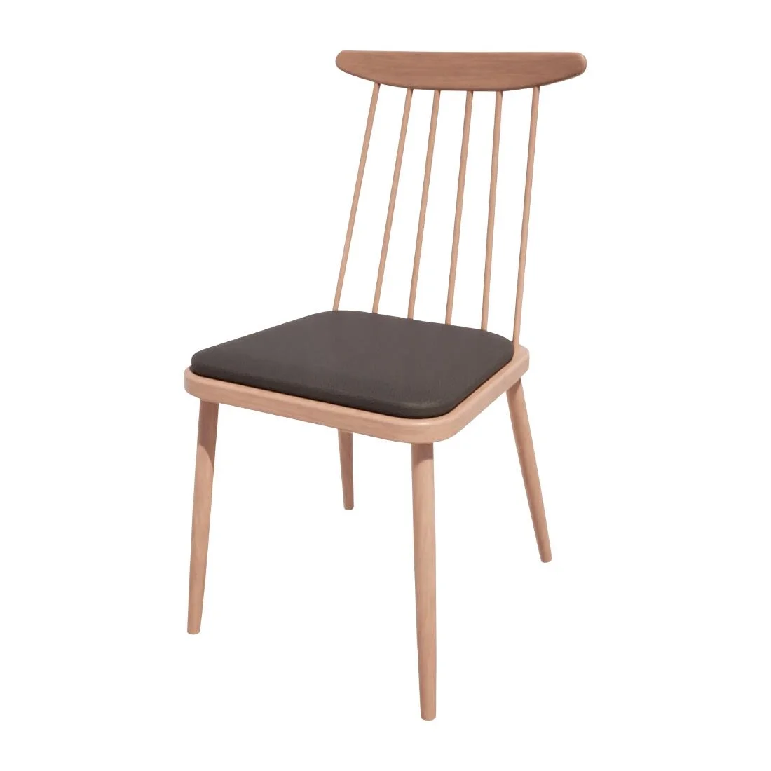 Bolero Bespoke Frank Side Chair Anthracite/Beech