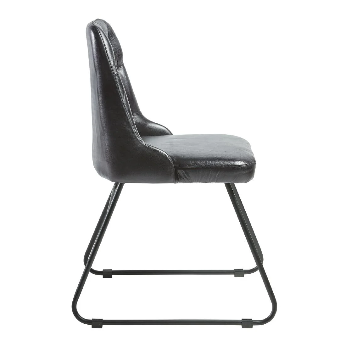 Harland Side Chair Leather Vintage Black (Pack of 2) - Image 3