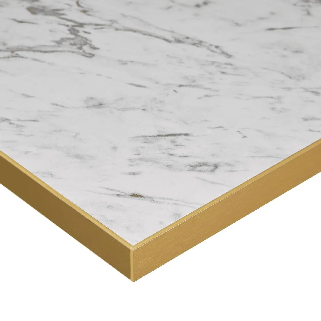 Omega Square Laminate Table Top White Carrara Marble 800x800mm - Image 3