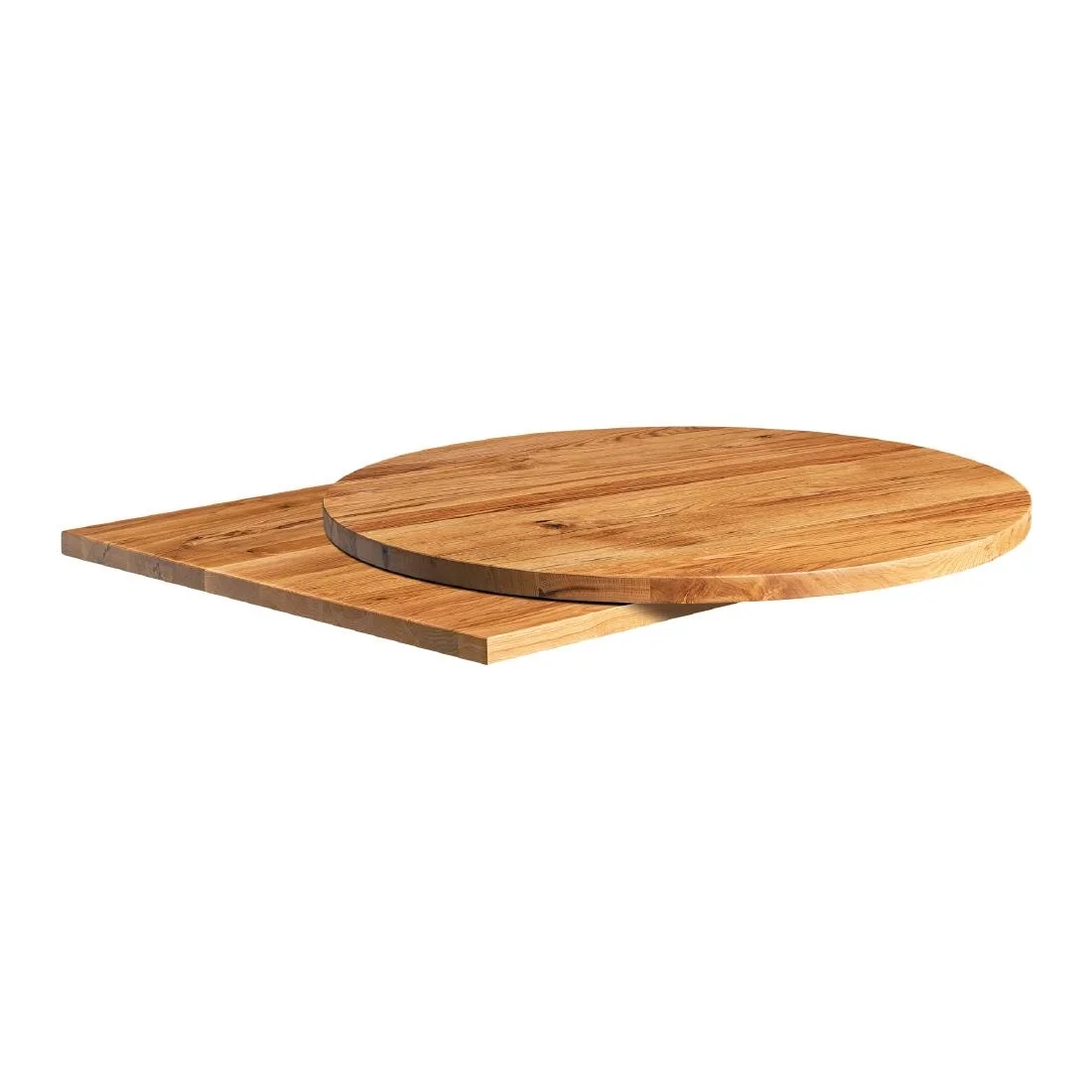 Solid Oak Natural Round Table Top 600mm - Image 2