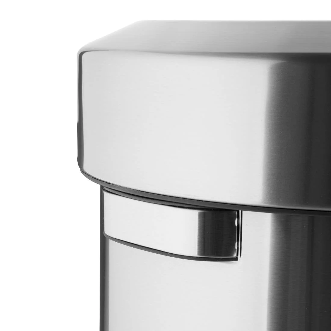 Bolero Bin with Swing Lid Brushed Steel 70Ltr - Image 3
