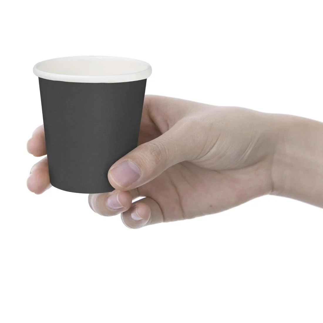 Fiesta Recyclable Hot Cups Single Wall Black 6oz (1000 Pack) - Image 2