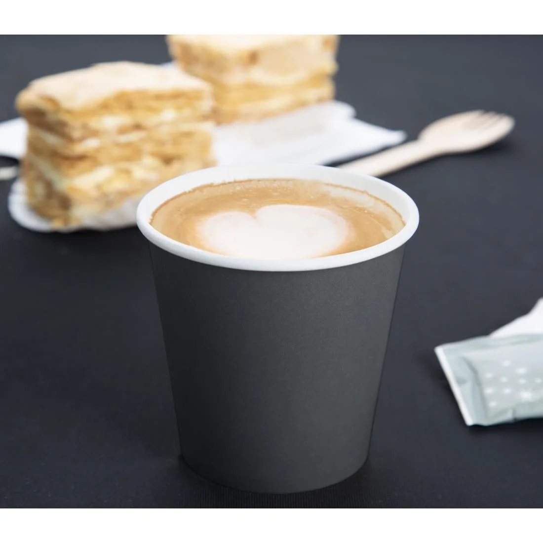 Fiesta Compostable Hot Cups Single Wall Black 6oz (1000 Pack) - Image 7
