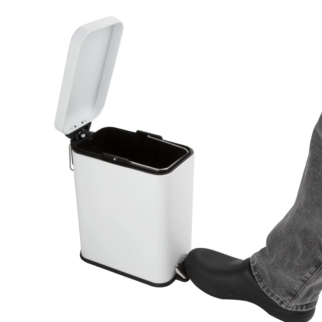 Jantex Slim Pedal Bin White 5Ltr - Image 6