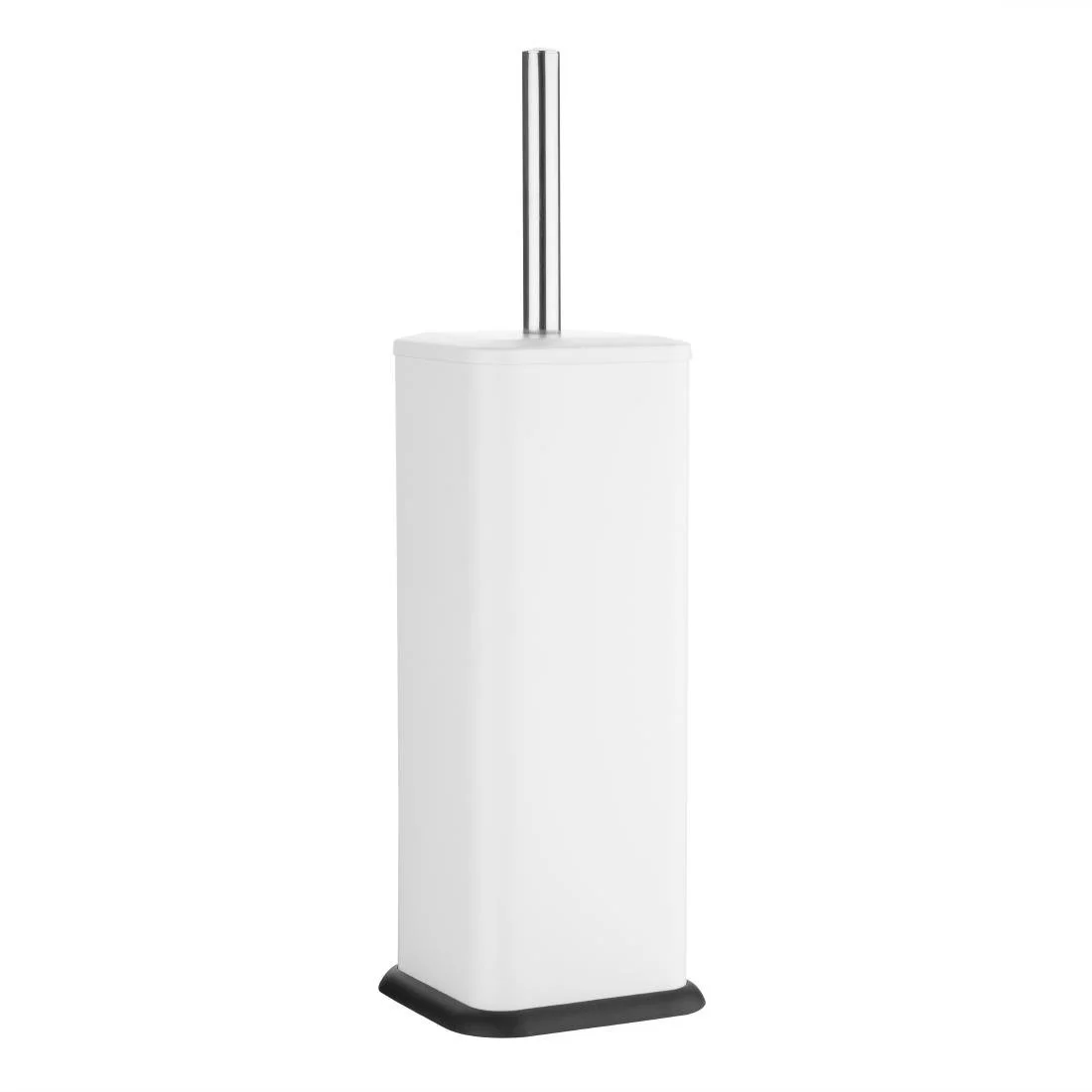 Jantex Square Toilet Brush and Holder - White