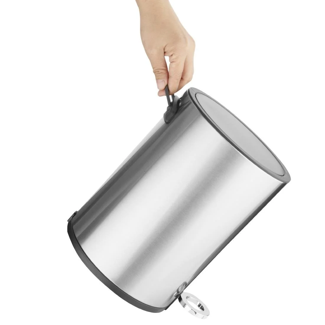 Jantex Pedal Bin Brushed Steel 6Ltr - Image 3