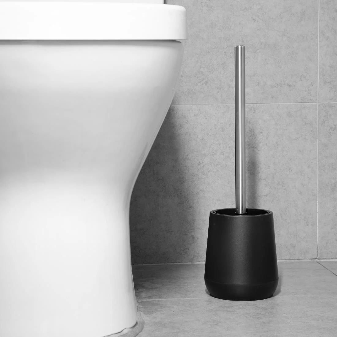 Jantex Toilet Brush and Holder Black - Image 5