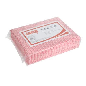 Jantex Heavy Duty Non-Woven Cloths Red (25 Pack)