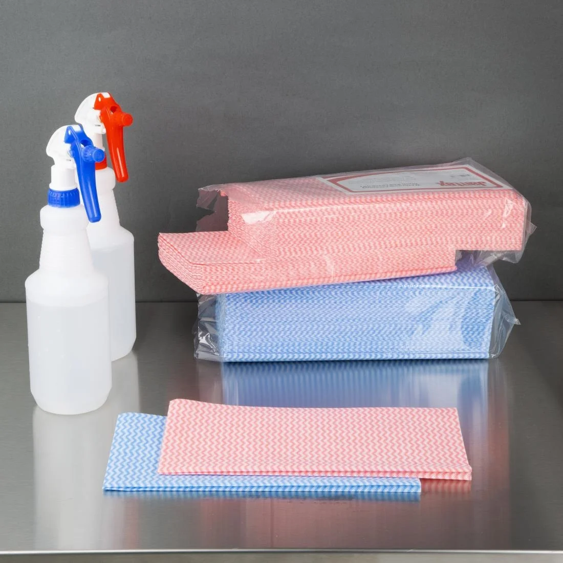 Jantex Washroom Cleaning Cloth Red (50 Pack) - Image 5