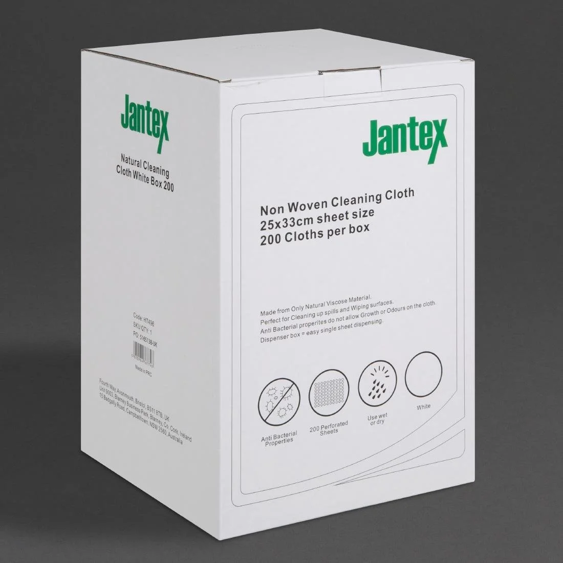 Jantex Green Compostable Cleaning Cloth White (200 Pack) - Image 4